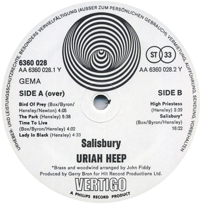 Uriah Heep ‎– Salisbury