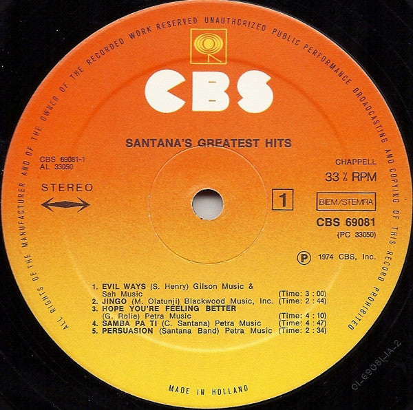 Santana - Greatest Hits