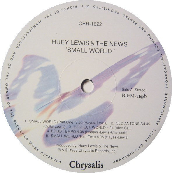Huey Lewis & The News ‎– Small World