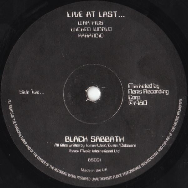 Black Sabbath - Live At Last