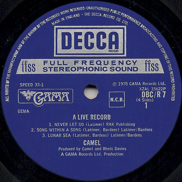 Camel - A Live Record