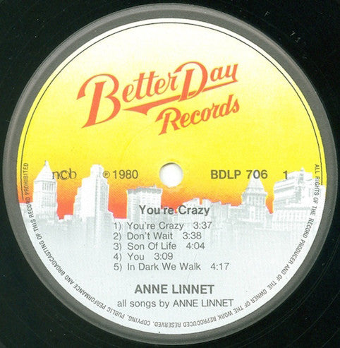 Anne Linnet ‎– You're Crazy