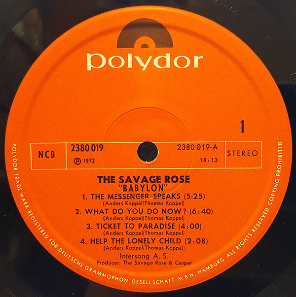 Savage Rose ‎– Babylon