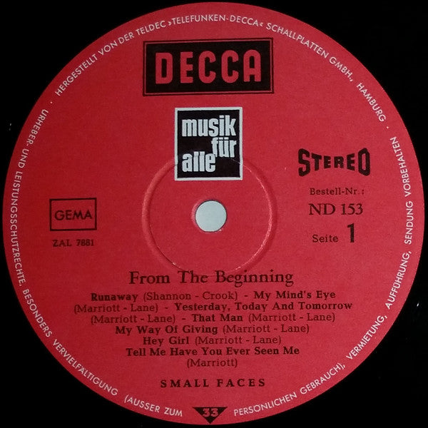 Small Faces - From The Beginning