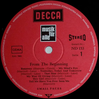 Small Faces - From The Beginning