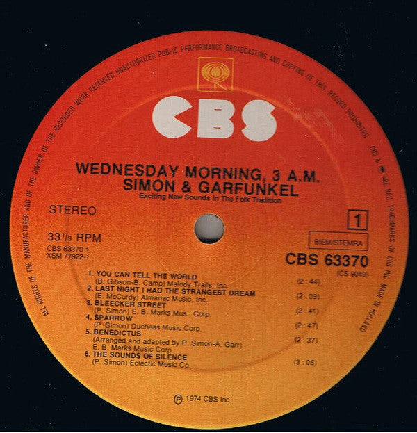 Simon & Garfunkel - Wednesday Morning, 3am