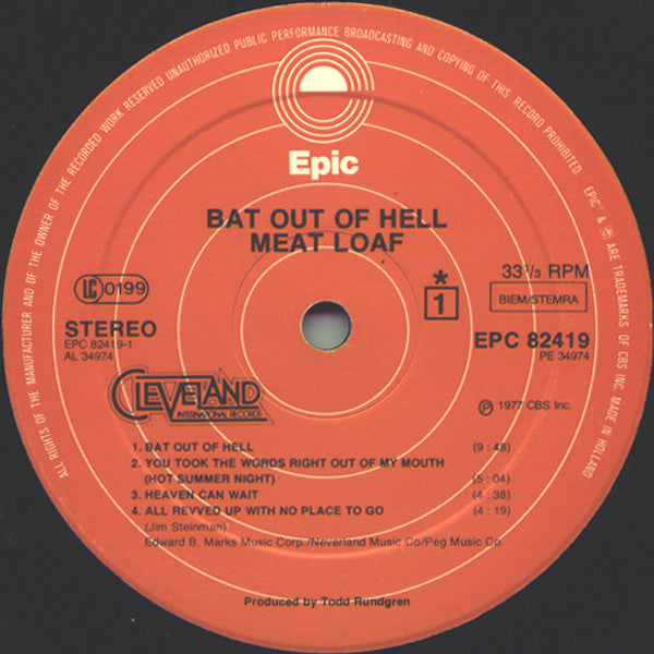 Meat Loaf - Bat Out Of Hell