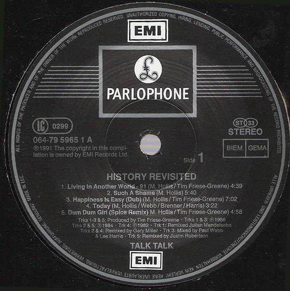 Talk Talk ‎– History Revisited The Remixes