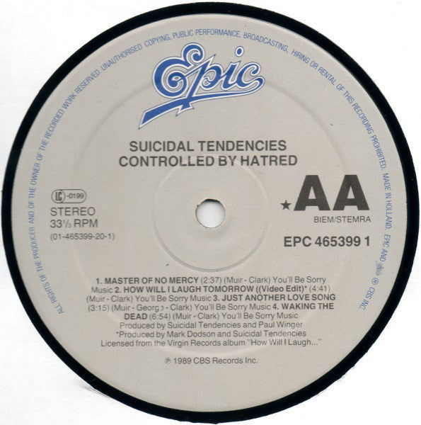 Suicidal Tendencies - Controlled By Hatred.
