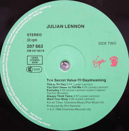 Lennon, Julian ‎– The Secret Value Of Daydreaming