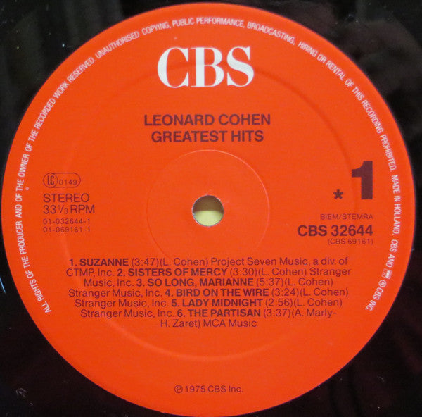 Cohen, Leonard - Greatest Hits