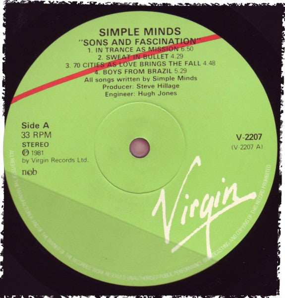 Simple Minds ‎– Sons And Fascination