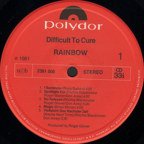 Rainbow - Difficult To Cure