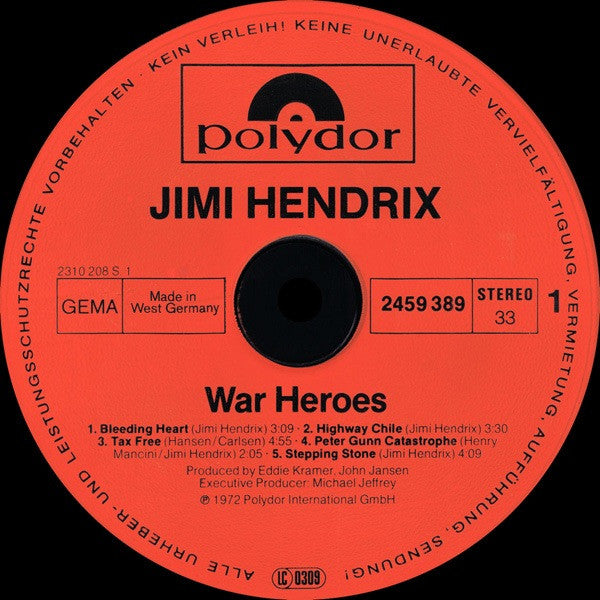 Hendrix, Jimi - War Heroes