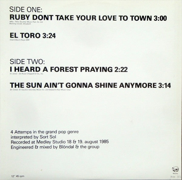 Sort Sol ‎– Ruby Don't Take Your Love To Town
