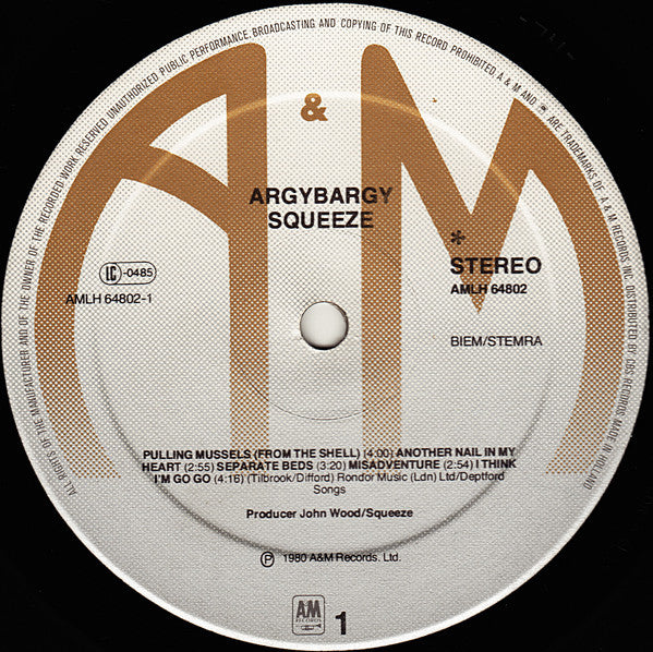 Squeeze - Argybargy
