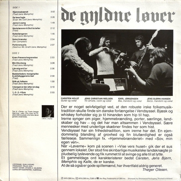 De Gyldne Løver ‎– Hjemmebrændt