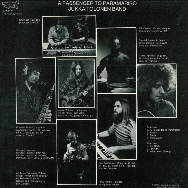 Tolonen, Jukka  ‎– A Passenger To Paramaribo