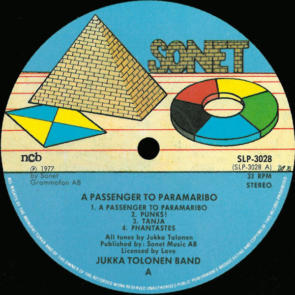 Tolonen, Jukka  ‎– A Passenger To Paramaribo