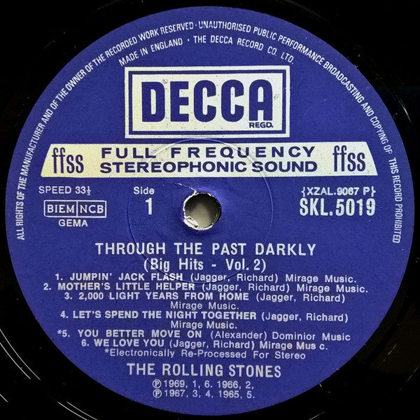 Rolling Stones ‎– Through The Past, Darkly (Big Hits Vol. 2)