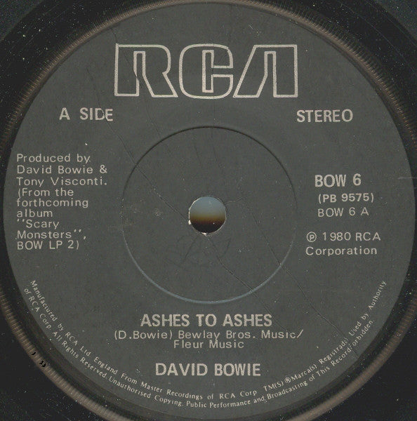 Bowie, David - Ashes To Ashes