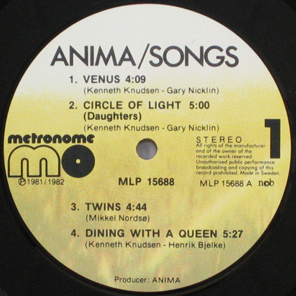 Anima ‎– Songs