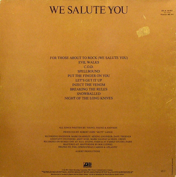 AC/DC - For Those About To Rock - RecordPusher  