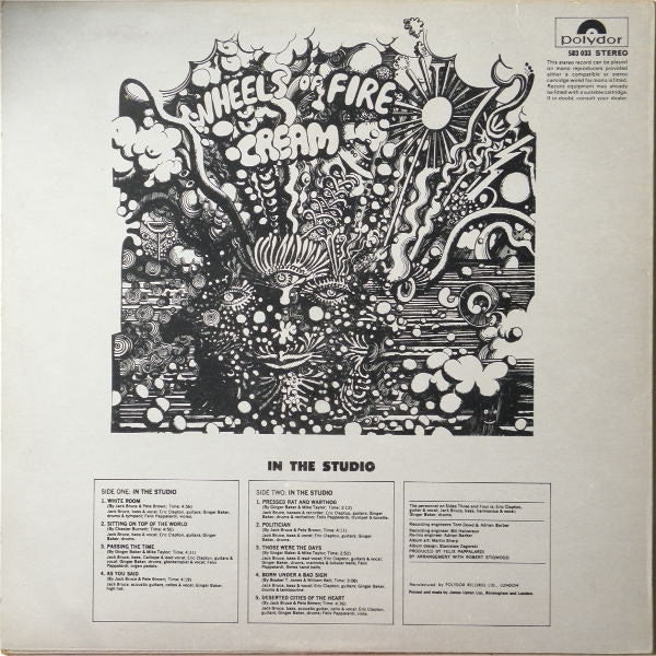 Cream - Wheels Of Fire - In The Studio