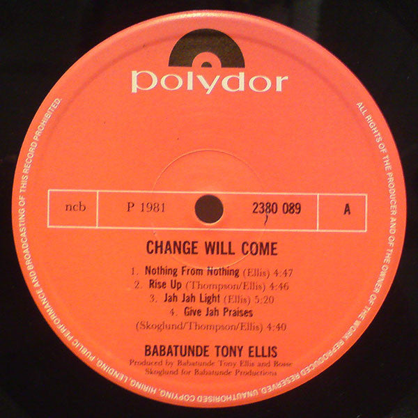 Ellis, Babatunde Tony - Change Will Come