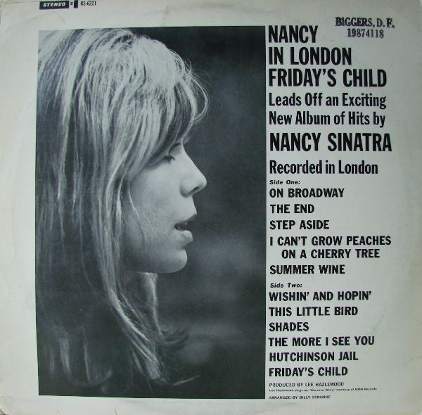Sinatra, Nancy ‎– Nancy In London