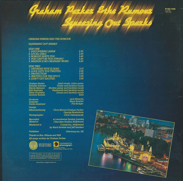 Parker,  Graham & The Rumour ‎– Squeezing Out Sparks