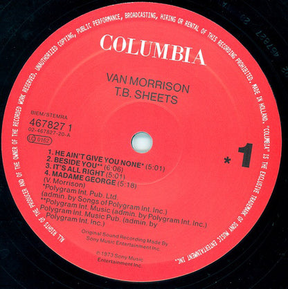 Van Morrison ‎– T.B. Sheets