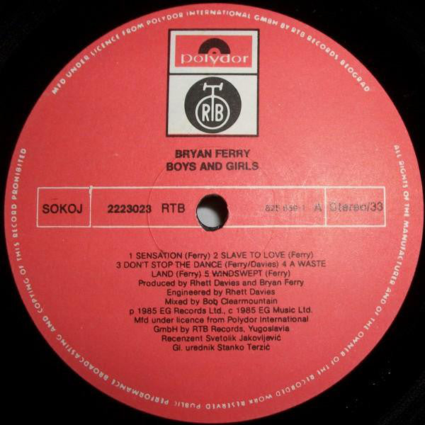 Ferry, Bryan - Boys And Girls