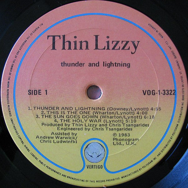Thin Lizzy - Thunder And Lightning