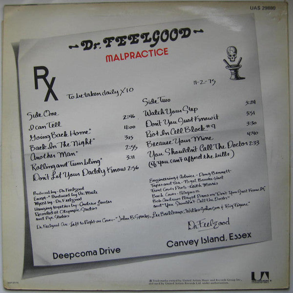 Dr. Feelgood - Malpractice - RecordPusher  