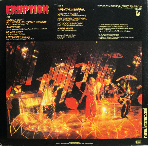 Eruption - Leave A Light