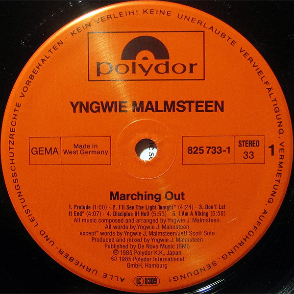 Yngwie J. Malmsteen's Rising Force ‎– Marching Out