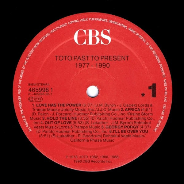 ToTo - Past To Present 1977-1990