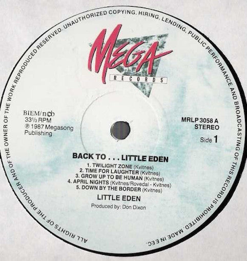 Little Eden ‎– Back To ...Little Eden