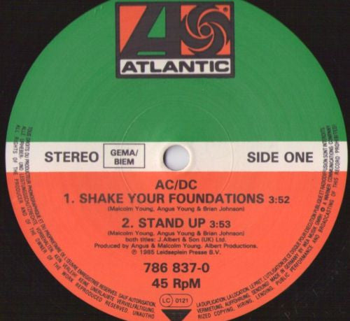 AC/DC - Shake Your Foundations - RecordPusher  