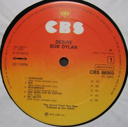 Dylan, Bob - Desire
