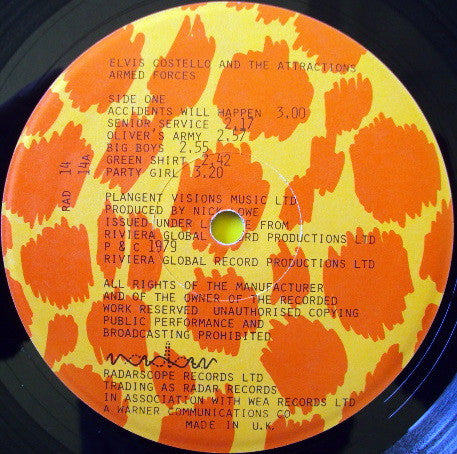 Costello, Elvis And The Attractions - Armed Forces - RecordPusher  