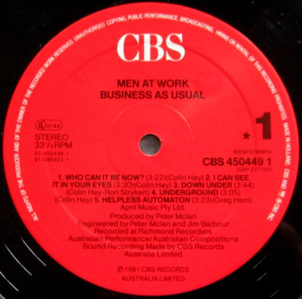 Men At Work - Business As Usual