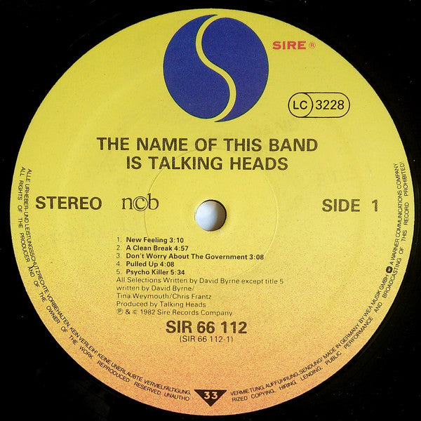 Talking Heads - The Name Of This Band is Talking Heads