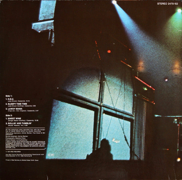 Cream ‎– Live Cream