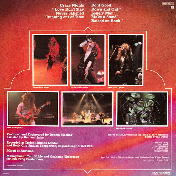 Tygers Of Pan Tang -  Crazy Nights