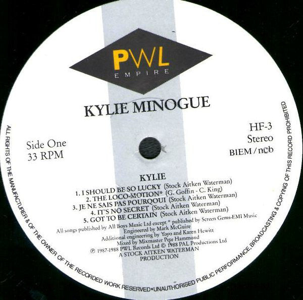 Minogue, Kylie ‎– Kylie