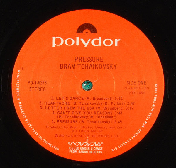 Tchaikovsky, Bram - Pressure