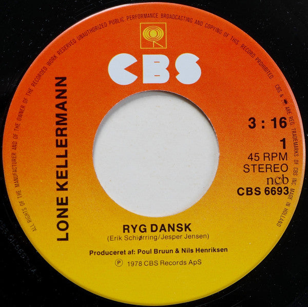 Lone Kellermann & Rockbandet ‎– Ryg Dansk