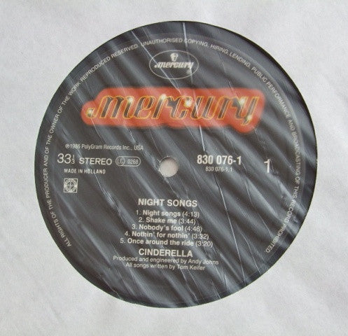 Cinderella ‎– Night Songs